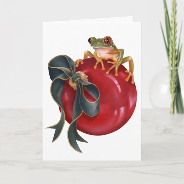 Tree Frog Holiday Card (Front)