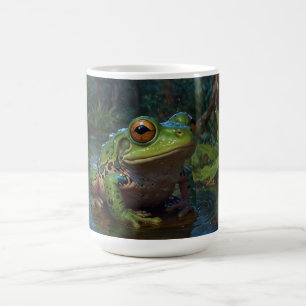 Tree Frog in a Pond Wildlife Scene Magic Mug