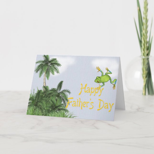 Tree Frog/Jungle Happy Father's Day Card (Front)