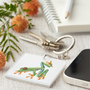 Tree frog key ring