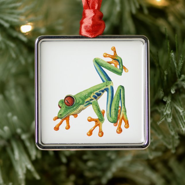 Tree frog metal ornament (Tree)
