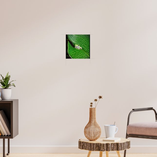 Tree Frog On A Leaf Poster (Living Room 3)