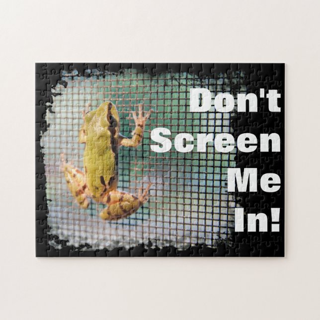 Tree Frog On Screen Photograph Jigsaw Puzzle (Horizontal)