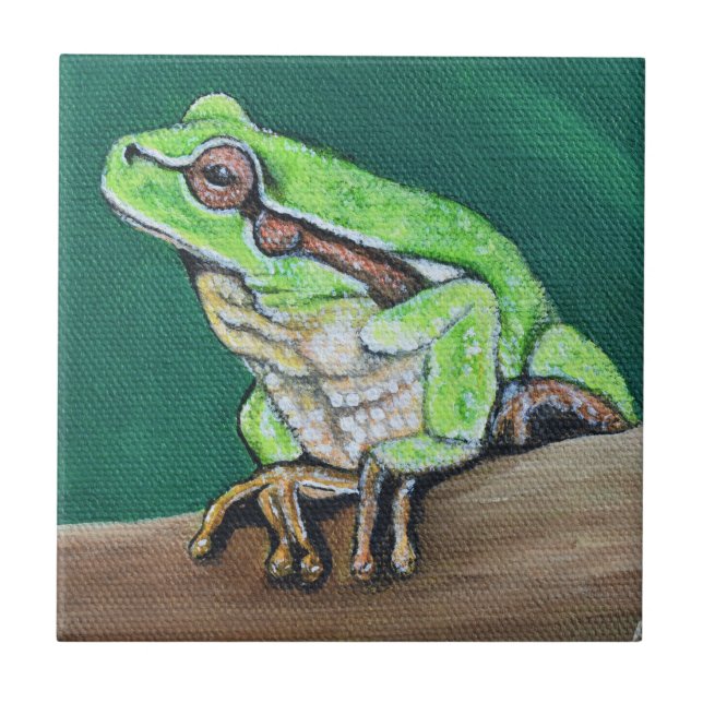 Tree Frog Painting Ceramic Tile (Front)