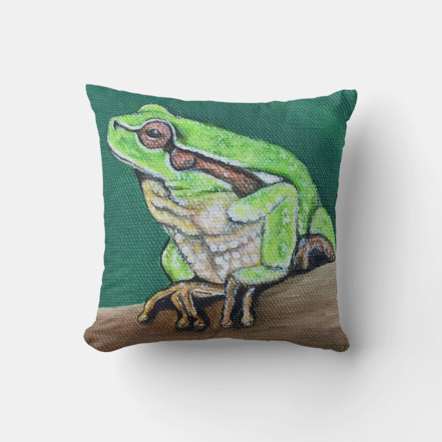 Tree Frog Painting Cushion (Front)