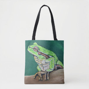Tree Frog Painting Tote Bag