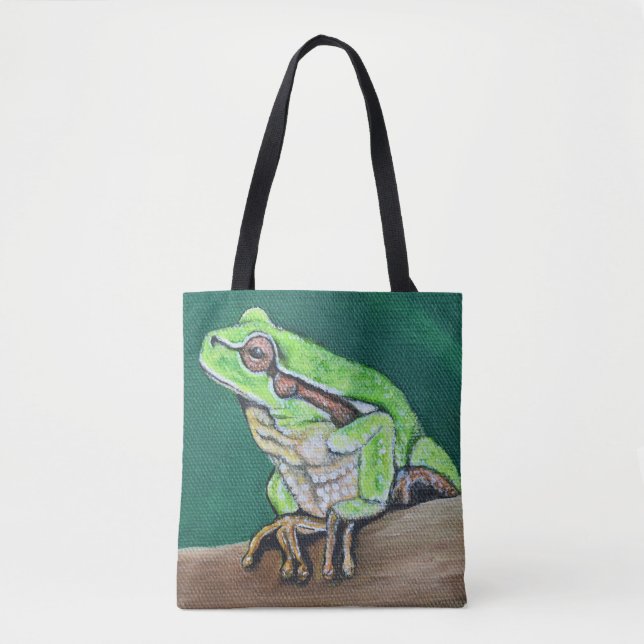 Tree Frog Painting Tote Bag (Front)