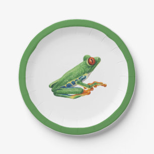 Tree frog paper plate