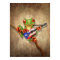 Tree Frog Playing Puerto Rico Flag Guitar