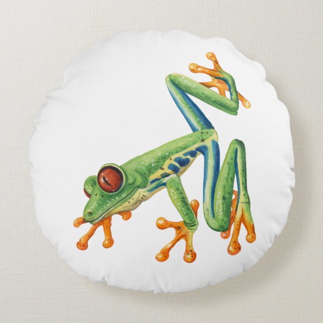 Tree frog round cushion (Front)