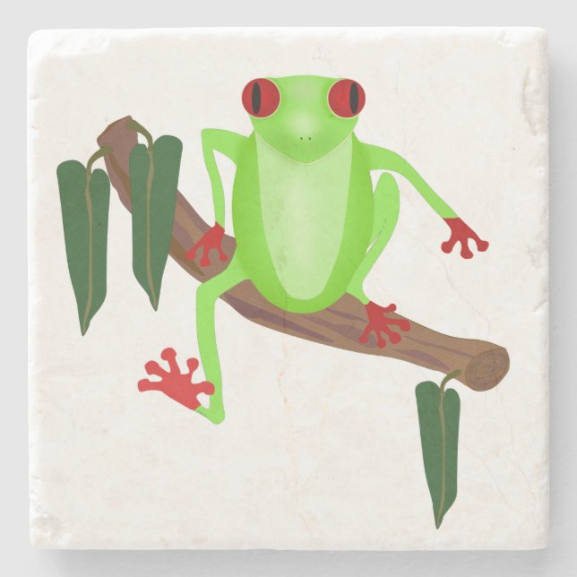 Tree Frog Stone Coaster (Front)