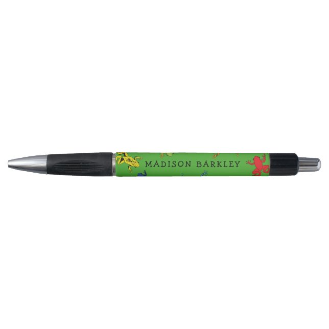 Tree Frogs Cute Kid's Pens with Name (Front)