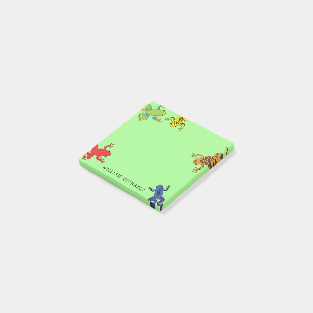 Tree Frogs Cute Kid's Post-it Notes (Angled)