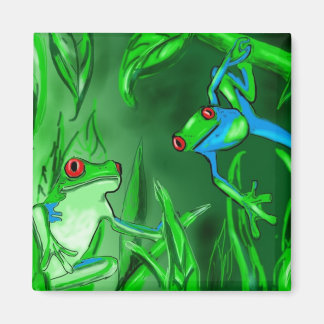 Tree Frogs hanging out fun magnet for all