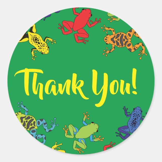 Tree Frogs Kids Birthday Cute Classic Round Sticker (Front)