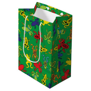 Tree Frogs Kids Birthday Cute Medium Gift Bag