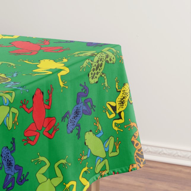 Tree Frogs Kids Birthday Cute Tablecloth (In Situ)