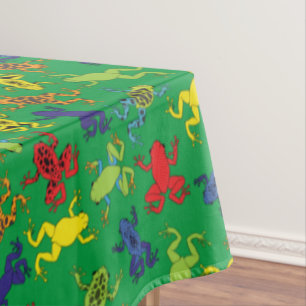 Tree Frogs Kids Birthday Cute Tablecloth