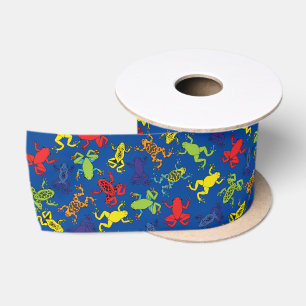 Tree Frogs Kids Birthday Satin Ribbon