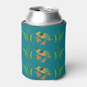 Tree Frogs on Can Cooler