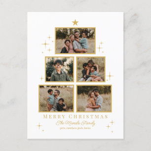 Tree Gallery Editable Colour Holiday Card Postcard