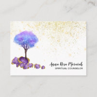 *~* Tree Gold Glitter Amethyst Magical Jewels