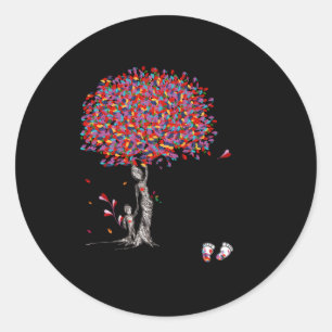 Tree Hapess Is Being A Nina Classic Round Sticker