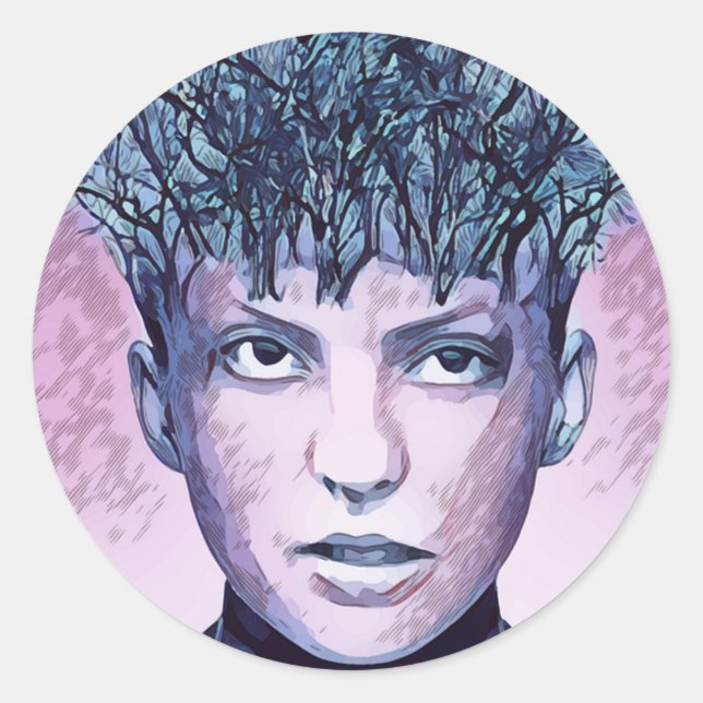Tree Head Classic Round Sticker (Front)