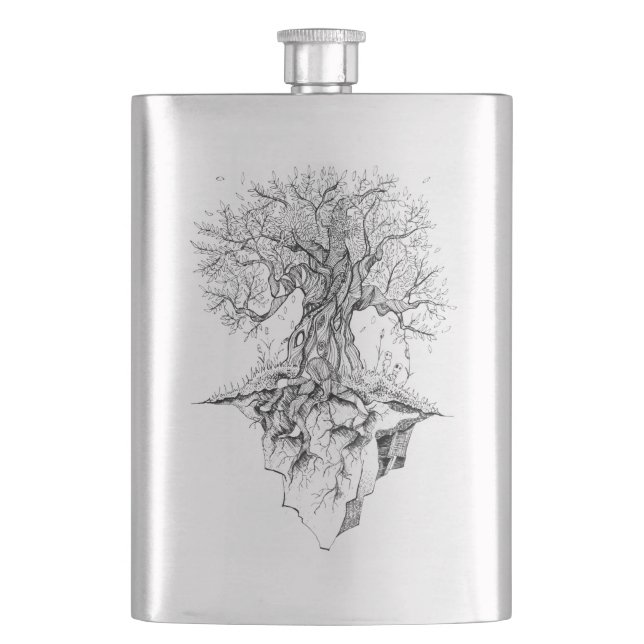 Tree Hip Flask (Front)
