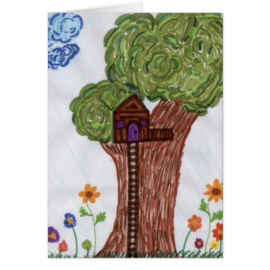 Tree House Blank Card