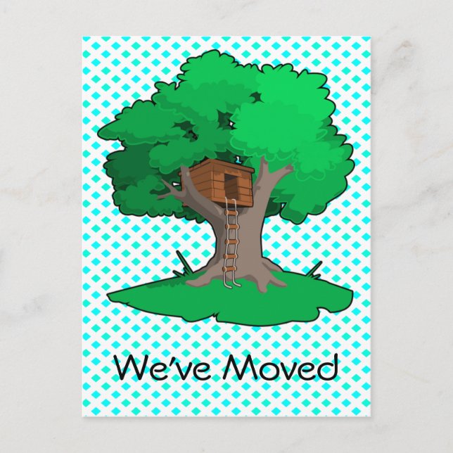 Tree House Change Of Address Postcard (Front)