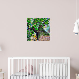 "Tree Hug" Colourful Watercolor Poster