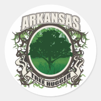 Tree Hugger Arkansas Classic Round Sticker