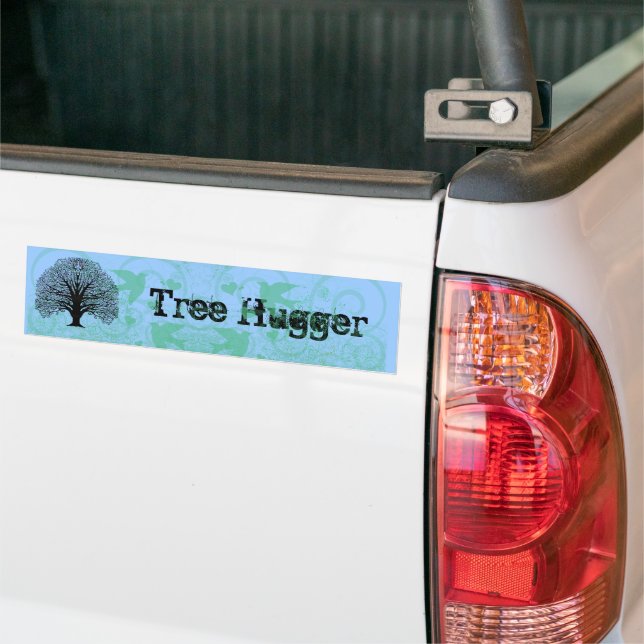 Tree Hugger Bumper Sticker (On Truck)