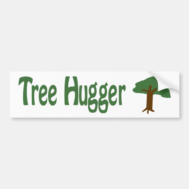 Tree Hugger Bumper Sticker (Front)