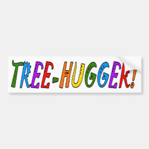 TREE HUGGER BUMPER STICKER