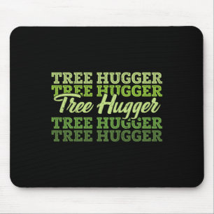 Tree Hugger Earth Day Retro Nature Lover Mouse Pad