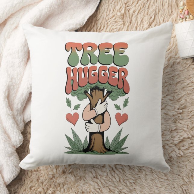 Tree Hugger Eco-Friendly  – Nature Lover Gift Cushion (Blanket)