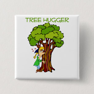 Tree Hugger - Girl 15 Cm Square Badge