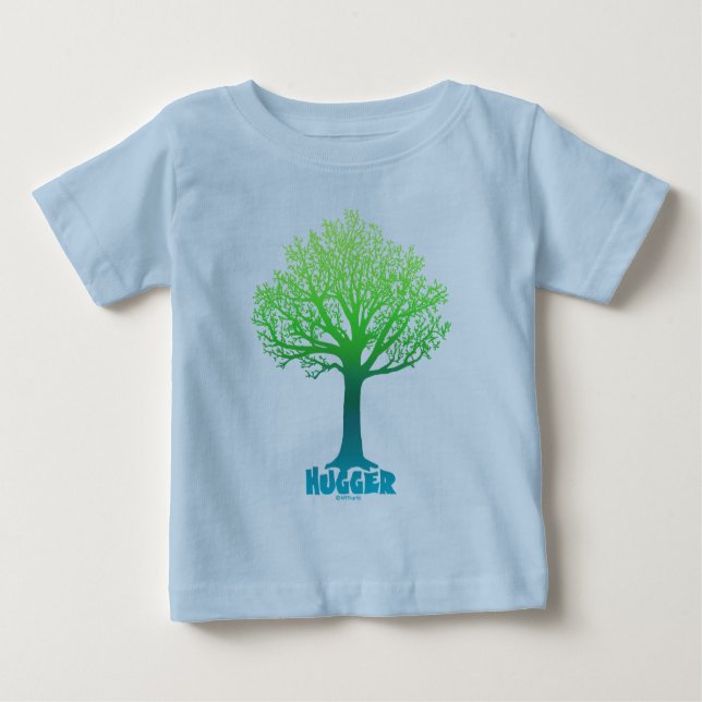 Tree Hugger green rainbow Baby T-Shirt (Front)