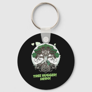 Tree Hugger Hero Eco Friendly T Shirt Key Ring