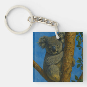 Tree Hugger – Koala in the Canopy Key Ring