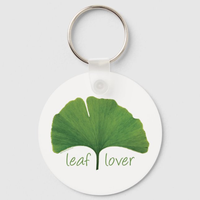 Tree Hugger, Leaf Lover - Ginkgo Key Ring (Front)