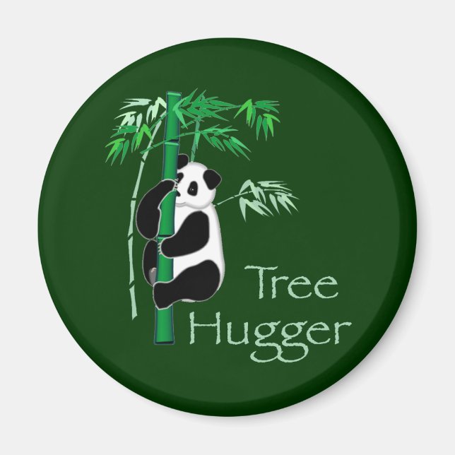 Tree Hugger Panda Magnet (Front)