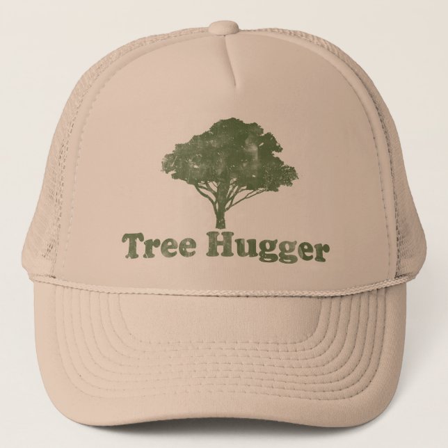 Tree Hugger Think Green Trucker Hat (Front)