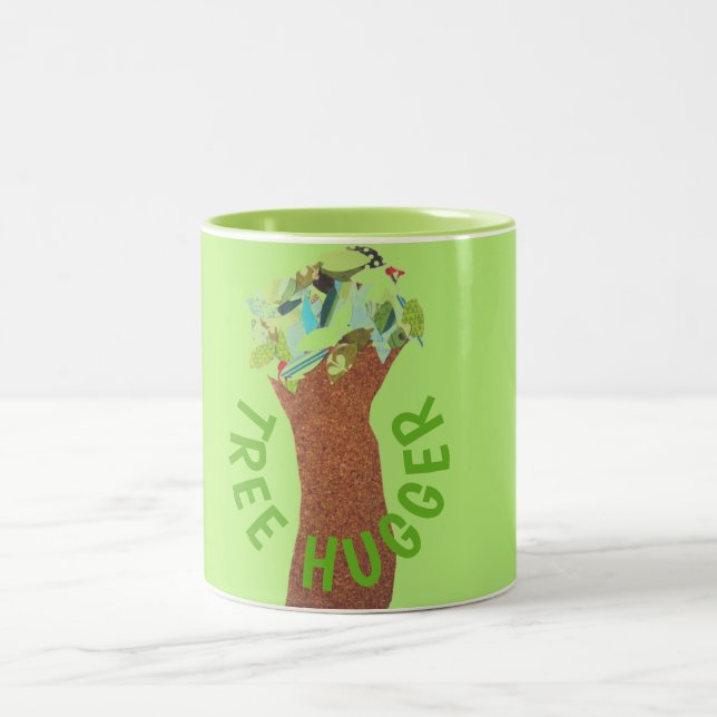 Tree Hugger Two-Tone Coffee Mug (Center)