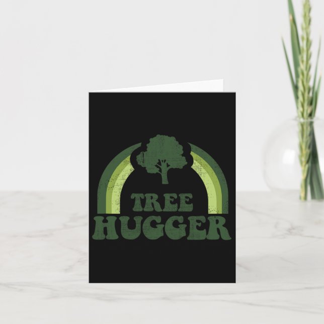Tree Hugger Vintage Retro Nature Environmental Ear Card (Front)