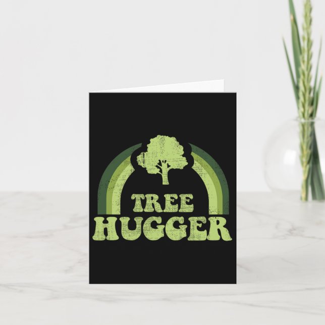 Tree Hugger Vintage Retro Nature Environmental Ear Card (Front)