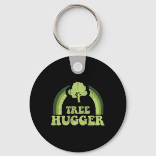 Tree Hugger Vintage Retro Nature Environmental Ear Key Ring