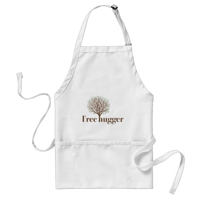 Tree Hugger w/ tree illustration Standard Apron (Front)